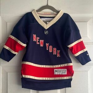 NY Rangers Lundqvist #30 OFFICIAL Reebok Hockey NHL Jersey 2T-4T Toddler Youth